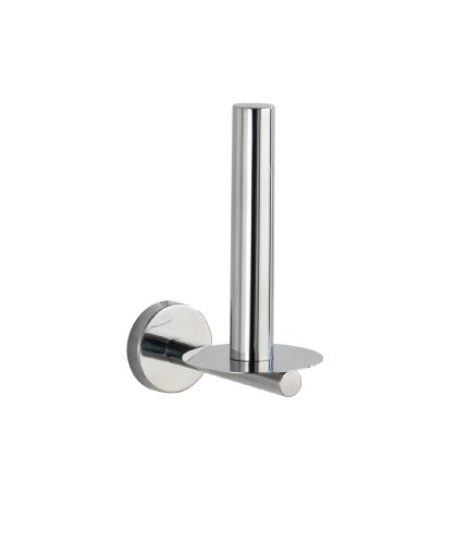 WENKO 20218100 Toiletten-Ersatzrollenhalter Bosio, Edelstahl rostfrei, 8 x 18 x 12.5 cm, Glänzend