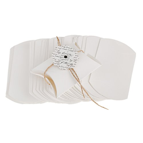 Gazechimp 50pcs Kissen Süßigkeiten-Boxen Mit Blume Hochzeit Partei Taufbevorzugung Boxen