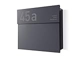 Made in Germany Letterman 4 inkl. Namensgravur - Radius Briefkasten - Anthrazit RAL 7016