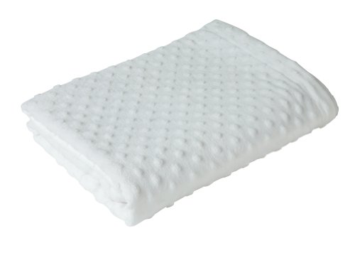 Plush Dimple Baby Pram Blanket - White