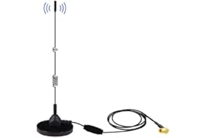 Albrecht MAG31 Dab+ Magnetfußantenna + Verstärker Band III, 3 m Kabel + SMB-Stecker Antenna Dab+ con supporto magnetico con amplificatore