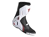 Cierre con cremallera trasera Dainese 1795208_A66_44 Botas para Moto, Negro/Blanco/Lava Rojo, 44