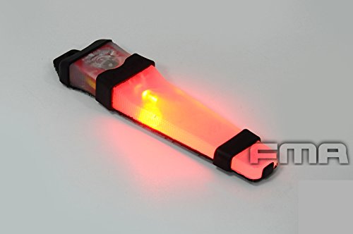 WorldShopping4U Casque Sécurité LED VLA V-Lite Sac E-Lite stroboscopique lumière (Bleu, Vert, Rouge) Lampe de Poche Noir Base pour Tactique Airsoft extérieur Chasse Camping