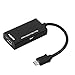 Produktbild Yaoaoden Display Port Micro-USB-zu-HDMI-Adapterkabelkonverter Schwarz 12 cm Tragbar Leichtgewichtig Einfach zu bedienen