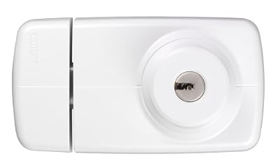 Abus 532733 7025 W Serrure de porte avec cylindre intérieur et extérieur Blanc