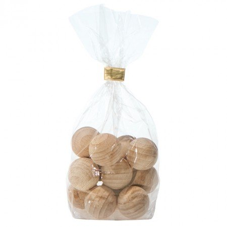 Duft-Dekokugeln aus Holz, 12er Pack