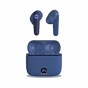 Quantum SonoTrix X True Wireless Earbuds TWS, 6 Hours Playback 42 Hours with Charging Case, Bluetooth 5.0, IPX5 Sweatproof, Touch Controls, Voice Assistance, Dual Mic, Type-C Fast Charging (Blue)