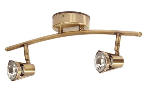 Oaks Lighting Romore Plafonnier 2 lumières Finition laiton antique