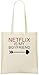 Produktbild Netflix est mon slogan de petit ami - Netflix Is My Boyfriend Slogan Custom Printed Grocery Tote Bag - 100% Soft Cotton - Eco-Friendly & Stylish Handbag For Everyday Use - Custom Shoulder Bags