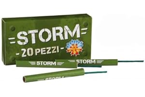 Trischitti Sfida Esplosiva: Petardo Storm con Miccia P1 V°D - Confezione da 20 pezzi, BN-0107A_1, Giallo
