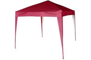 MCC DIRECT 2x2m Pop-up Gazebo Waterproof Outdoor Garden Marquee Canopy No Sides (red)