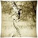 Vintage SAFARI BABY ANIMALS Giraffe African Wildlife Throw Pillow Case Cushion Covers Square 18x18 Inch