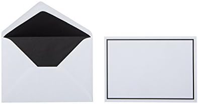 Karten24Plus 25 mourning envelopes, white with black border and black lining 12&nbsp;cm x 17.5&nbsp;cm, very good quality.