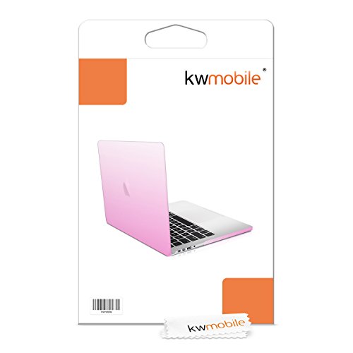 kwmobile Hardcase Laptop Hülle für Apple MacBook Pro Retina 15″ (ab Anfang 2013) – Zwei Farben Design Pink Transparent dünne gummierte Schutzhülle Cover Case Tasche - 7