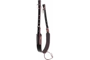 SHOWMEN CRAFT Western Horse Tooled Padded Leather Rear Flank Back Saddle Cinch Billets, leather cinch straps, western cinch girth|leather cinch strap| Western Saddle Cinch Tie Strap|(Brown)