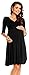 Zeta Ville Women's Pregnancy Maternity Summer Cocktail Jersey Skater Dress 282c, Black, size 20