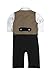 Baby Boy Formal Christening Wedding Tuxedo 1pc Waistcoat Suit (0-3 Month)