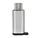 Produktbild Vige Mini Portable Aluminium USB-C auf Micro-USB-Adapter mit Schlüsselanhänger Anti-verlorene USB-Typ-C auf Micro-USB-Convert-Anschluss - Silber