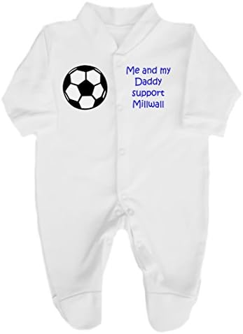 The Bees Tees Me and My Daddy Support Millwall Football Babygrow/Sleepsuit