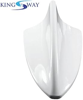 KINGSWAY® Shark Fin Car Antenna Compatible with Ford Endeavour (Year 2015-2018), Universal Size Car Radio FM AM, Waterproof ABS Body, Easy Replacement, 1 Piece, White Color
