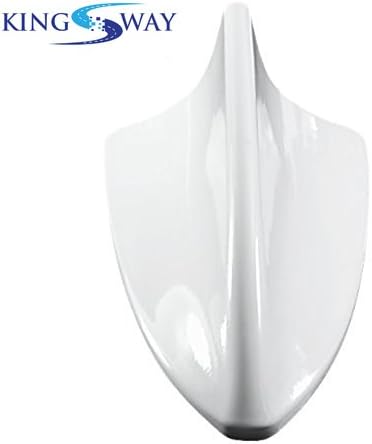 KINGSWAY® Shark Fin Car Antenna Compatible with Ford Endeavour (Year 2015-2018), Universal Size Car Radio FM AM, Waterproof ABS Body, Easy Replacement, 1 Piece, White Color