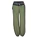 Produktbild Bluelucon Hosen, Damen Lange Hose lockere Haremshose Pumphose Pluder Aladin Sporthose Yogahose Strandhose Lose Damenhosen Große Größe Freizeithose mit Gürtel