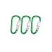 Produktbild sourcingmap 3 Pcs 5cm Lange Grün Schraub Karabiner Karabinerverschluss Schlüsselanhänger de