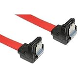 rhinocables SATA II Cables Serial ATA Hard Drive Data LOCKING Lead Right Angled or Straight Head - 45cm / 90cm Lengths (45cm,