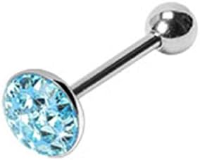 Tongue Piercing Punk Mica Jewelry 316L Surgical Steel Colour - Turquoise