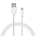 Price comparison product image LILMACC® White 1 Meter / 3ft long Micro USB Data/Sync/Charger Cable Lead Wire For - Mobile Phone Samsung Galaxy J1, J2, J3, J5 & J7 (1 METRE)