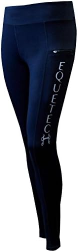 Equetech Pelham Riding Tights Womens Riding Breeches X Large Navy Reflective