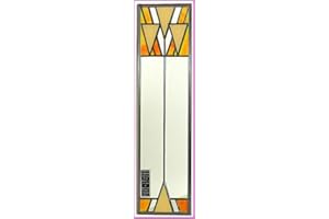 Winged Heart Decorative Stained Glass Mirror in a Art Deco Design. (Gold)