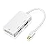 Produktbild Luckiests 3-in-1 Mini-Displayport 1.2 zum VGA/DVI/HD 1080P Thunderbolt-Eingangsadapter für Computer-TV-Anschluss