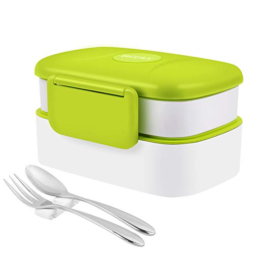 BRIGENIUS Boîtes bento Lunch Box Bento Box Leakproof Boîte de Conservation pour Enfants Adultes?2 Couche