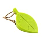CoscosX Silicone Durable Leaf Stylish Door Stopper, Pinch-resistant Door Wedge Finger Protector, Keeps Door Securely Open, Green