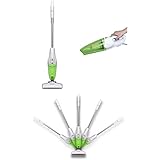 Aspirador ciclonico 2 en 1 de escoba convertible en aspiradora de mano con solo apretar un boton 800W color verde gran potencia