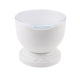 Ocean Lamp , Koiiko Multicolor Aurora Master Romantic Fantastic Star Relax Night Projector Light with Soothing Relaxing Music Mini Speaker , Automatic Sleep and Auto Shut Down After 1 Hour ()