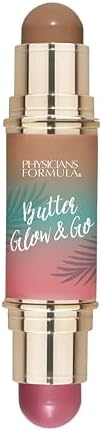 Physicians Formula Butter Glow & Go, Stick Trucco Multiuso a Doppia Estremità per Guance, Occhi e Labbra, Tonalità Complementari per Abbronzatura, Contorno e Fard, Berry Tan