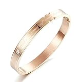 Lafeil Armband Rosegold Gravur Partnerarmband His Hers Edelstahl Gravur The Mit Name of Ours Love Damen Rose Gold(Damen) 17cm