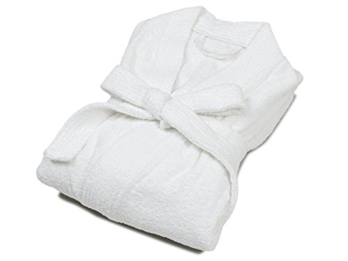 Preisvergleich Produktbild Unbekannt Frottee-Bademantel - Unisex - weiß und kochecht - Hotelqualität - in 3 verschiedenen Qualitäten - Kimonostyle mit Schalkragen, Premium [600 GSM], XL