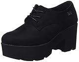 cordones anchos zapatillas puma  COOLWAY Nanny, Zapatos de Cordones Oxford para Mujer, Negro (Blk 000), 38 EU