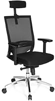 Hjh - 657260 - Office Porto Max High Si&egrave;ge de Bureau Type Fauteuil de Direction - Assise en Tissu/Dossier en Maille - Noir