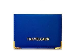 HITHIKA - New Leather Oyster Travel Card Bus Pass Holder Wallet Rail Card Cover CASE (Blue)