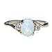 Produktbild DAY.LIN Ringe Für Damen Ring Damen Der Herr Der Ringe Exquisite Damen Sterling Silber Ring Oval Cut Feueropal Diamant Band Ringe (US-Größe 6)