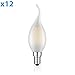 Produktbild ledscom.de E14 LED Kerze mit Flamme Filament Matt 4W =36W 400lm Warm-weiß für Innen und außen, 12 Stk.