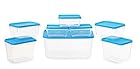 All Time Plastics Polka Container Set, Set of 8, Blue
