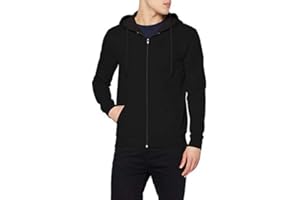Fm London Mężczyźni Hyfresh Zipped Bluza z Kapturem, Czarny, L