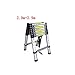 Produktbild DEZ Teleskopleiter-Haushaltsleiter Innenklappbambusabschnitt gleichseitige Leiter Aluminiumlegierungstechnik Tritthocker (Size : 2.9m+2.9m)