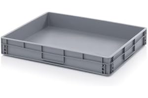 Auer Packaging Bacs Euro 80 x 60 x 12 caisse en plastique 80x60x12 conteneur de stockage gris empilable