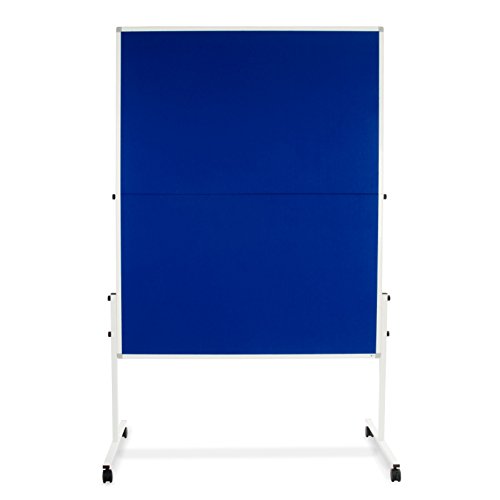 Master of Boards Portable Felt Display Board - 120x150cm (4'x5'), Blue | Foldable Mobile Notice Panel